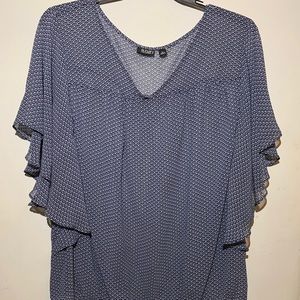 A.N.A. Plus Size top with flowy sleeve detail.